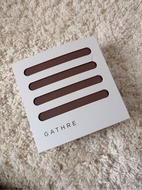 Gathre Leather Table Runner Currant Color 13ft long